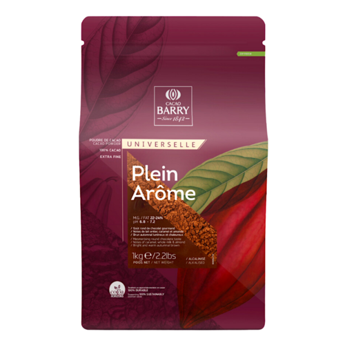 CACAO EN POLVO (100 %) CACAO BARRY - "PLEIN AROME" 1 KG