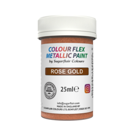 PINTURA METALIZADA COMESTIBLE SUGARFLAIR - ROSE GOLD / ORO ROSADO (25 ML)