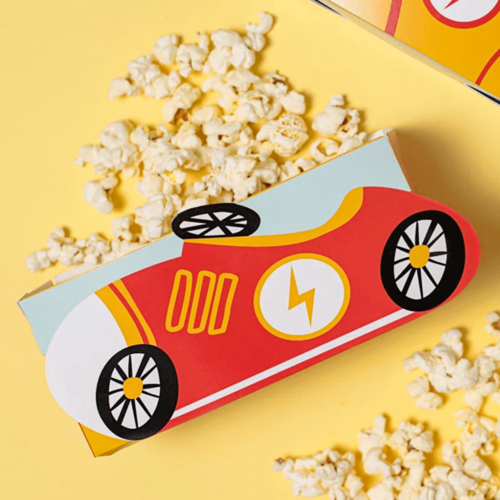 CAJAS DE PAPEL PARA SNACKS PARTYDECO - COCHES