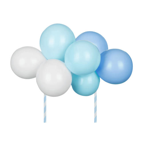 TOPPER PARA TARTA GLOBOS PARTYDECO - AZULES