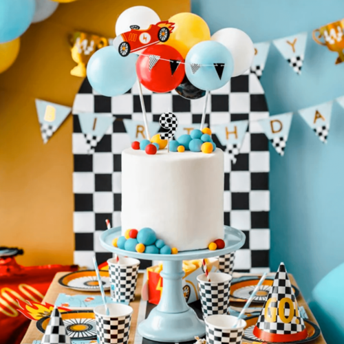 TOPPER PARA TARTA GLOBOS PARTYDECO - COCHE