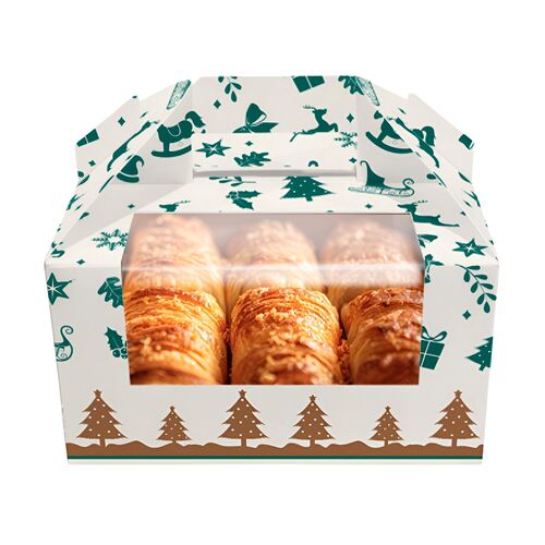 CAJA PICNIC CON ASA Y VENTANA - NAVIDAD