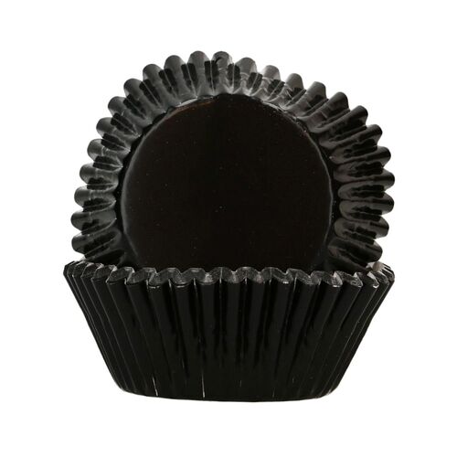 CAPSULAS CUPCAKES PAPEL ALUMINIO "FOIL" FUNCAKES - NEGRO METALICO