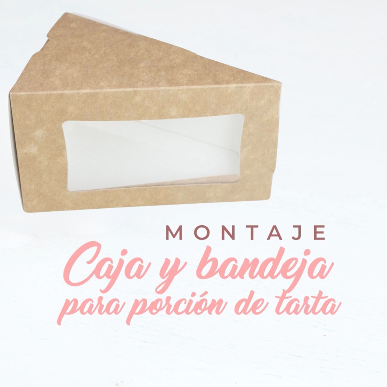 CAJA + BANDEJA KRAFT PARA PORCION DE TARTA