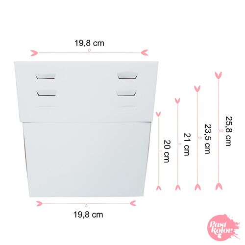 CAJA PARA TARTA 4 ALTURAS AJUSTABLES - 19,8 CM