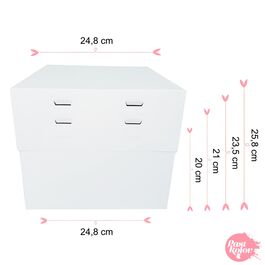 CAJA PARA TARTA 4 ALTURAS AJUSTABLES - 24,8 CM