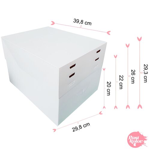 CAJA PARA TARTA 4 ALTURAS AJUSTABLES - 39,8 X 29,8 CM