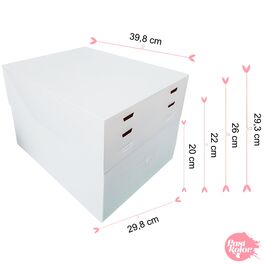 CAJA PARA TARTA 4 ALTURAS AJUSTABLES - 39,8 X 29,8 CM