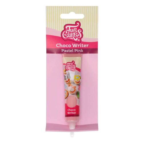 TUBO ESCRITOR "CHOCO WRITER" FUNCAKES - ROSA PASTEL (25 G)