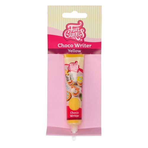 TUBO ESCRITOR "CHOCO WRITER" FUNCAKES - AMARILLO (25 G)