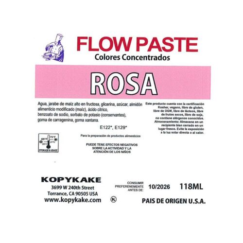 COLORANTE EN GEL "FLOW PASTE" KOPYKAKE - ROSA (118 ML)