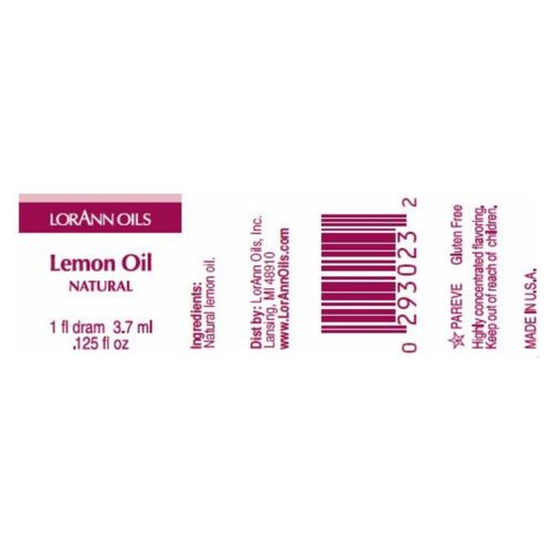 ACEITE AROMATICO LORANN - LIMON / LEMON (3,7 ML)