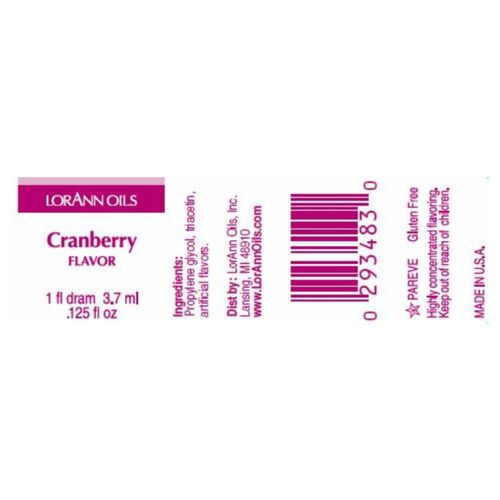 [P. CADUC.] AROMA CONCENTRADO LORANN - ARANDANO ROJO / CRANBERRY (3,7 ML)