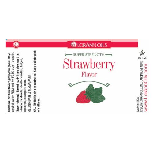 AROMA "SUPER-STRENGTH" LORANN - FRESA / STRAWBERRY (29,5 ML)